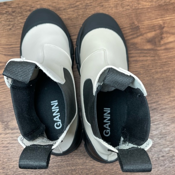 GANNI Waterproof Recycled Rubber City Boot In Brazilian Sand Size 7 EU37 - Picture 10 of 15